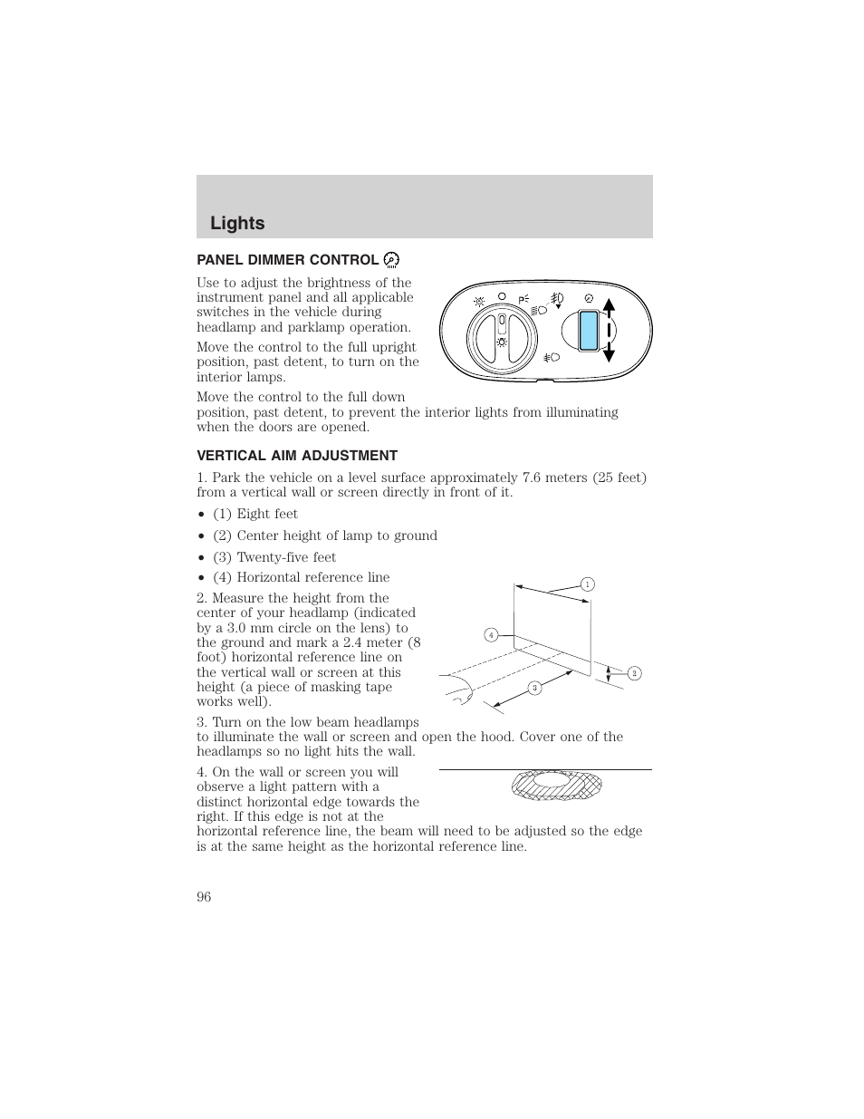 Lights | FORD 2003 Expedition v.2 User Manual | Page 96 / 344