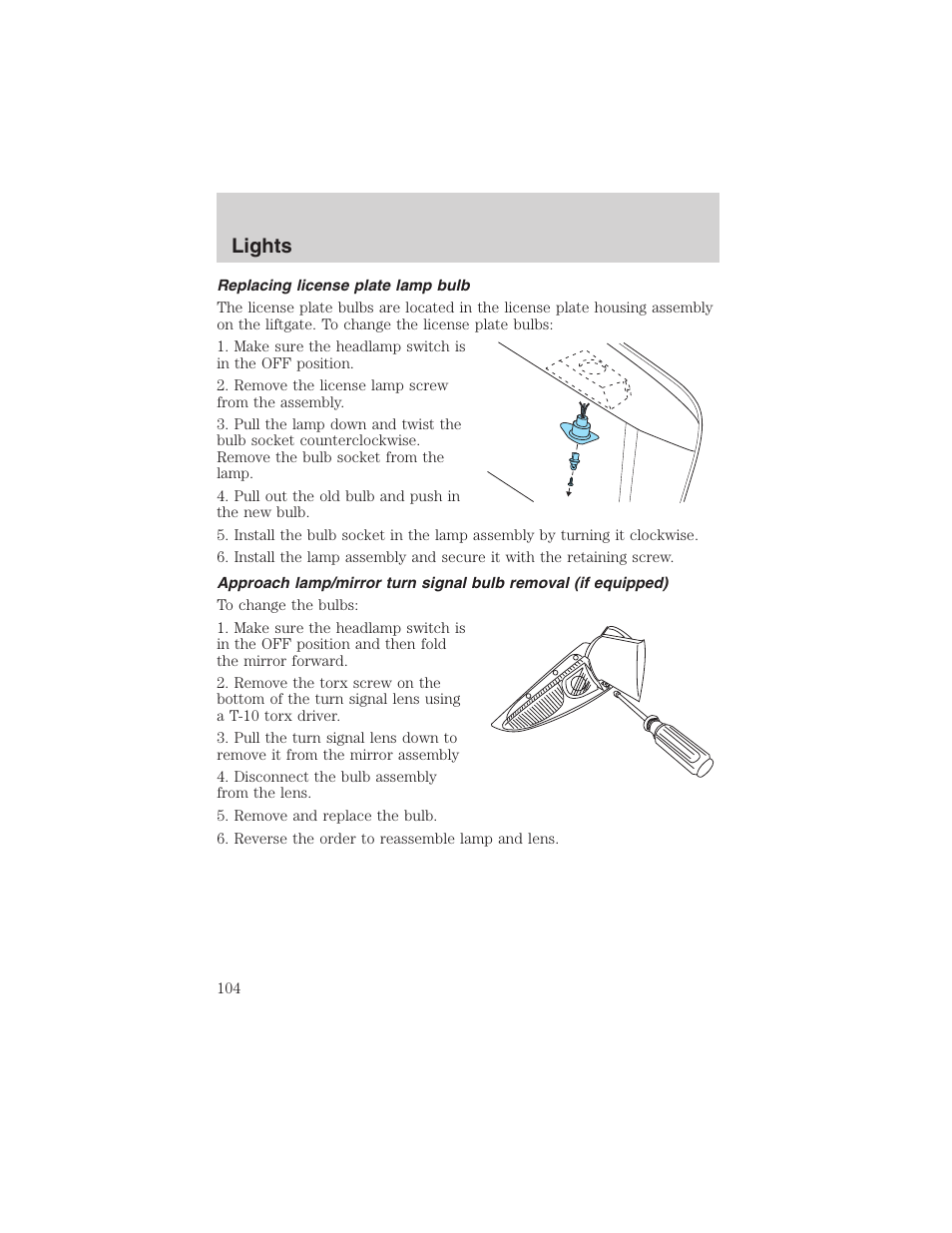 Lights | FORD 2003 Expedition v.3 User Manual | Page 104 / 344