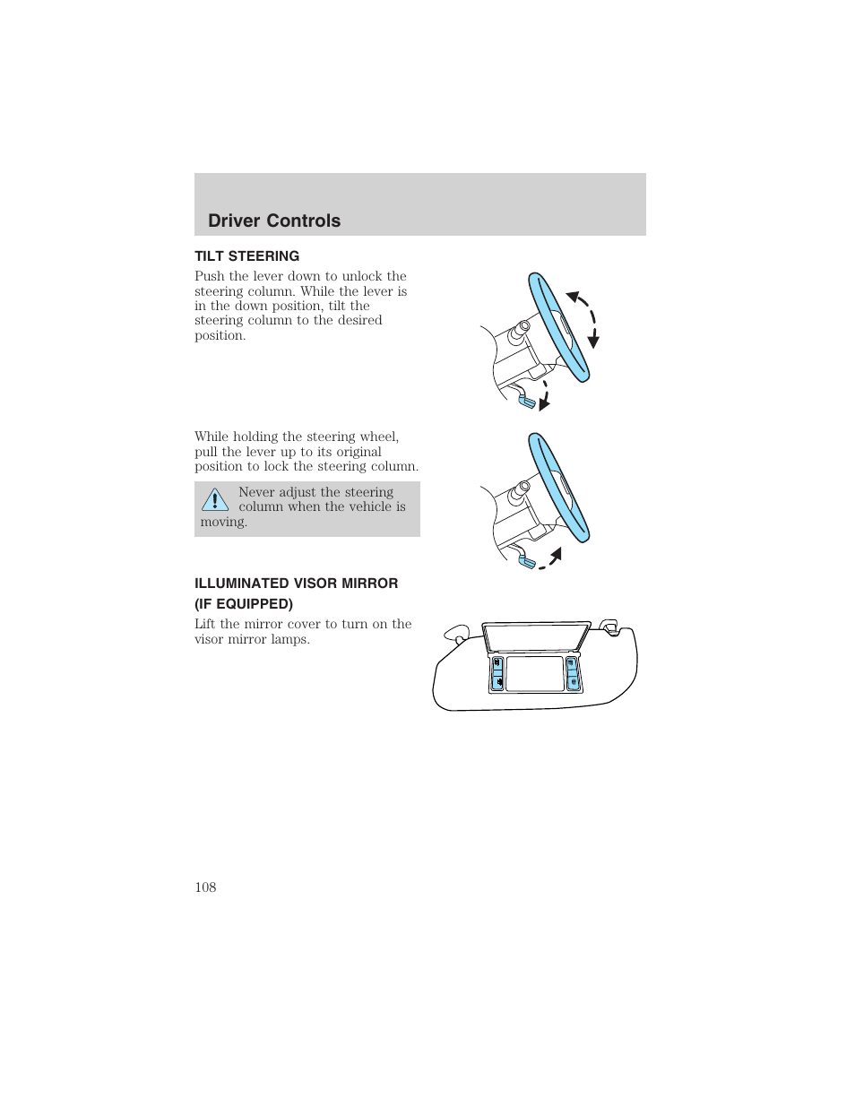 Driver controls | FORD 2003 Expedition v.3 User Manual | Page 108 / 344