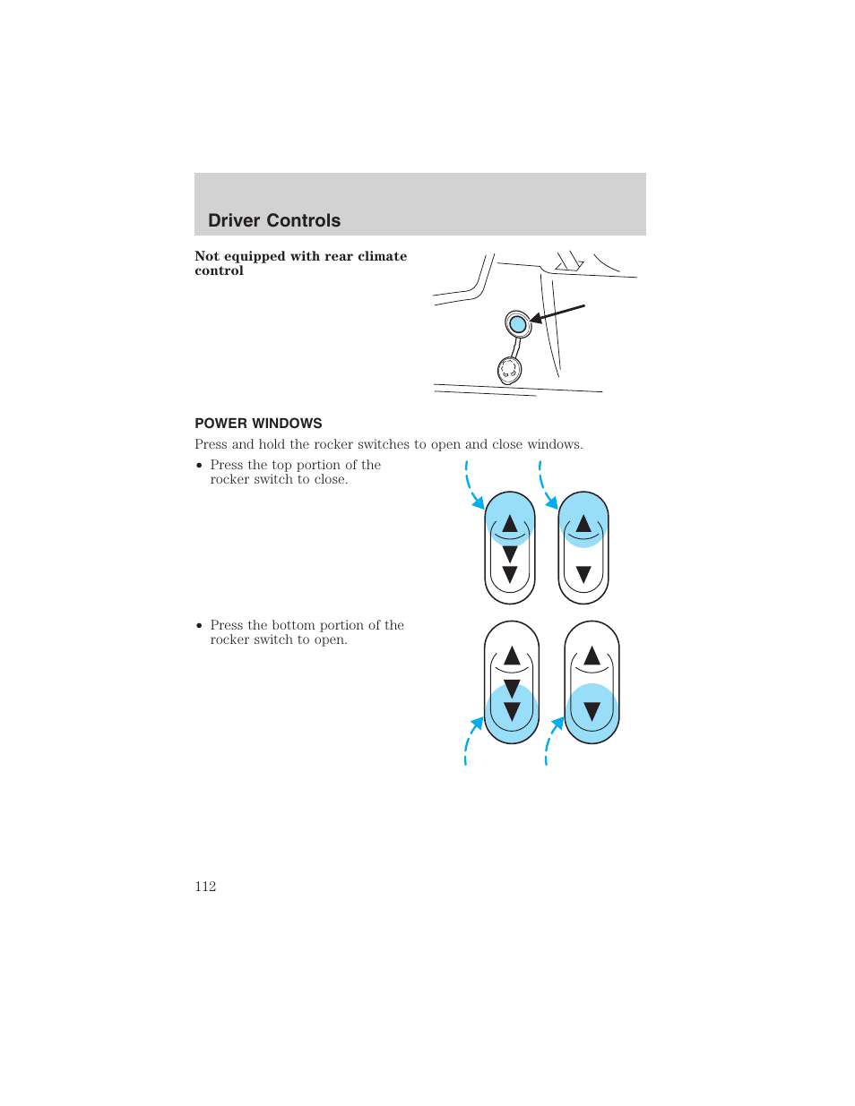 Driver controls | FORD 2003 Expedition v.3 User Manual | Page 112 / 344