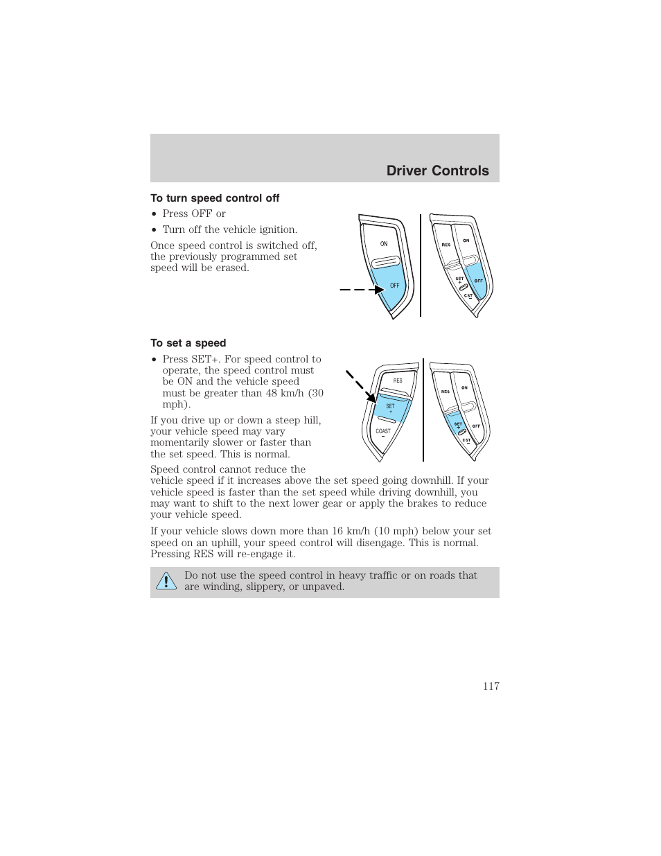 Driver controls | FORD 2003 Expedition v.3 User Manual | Page 117 / 344