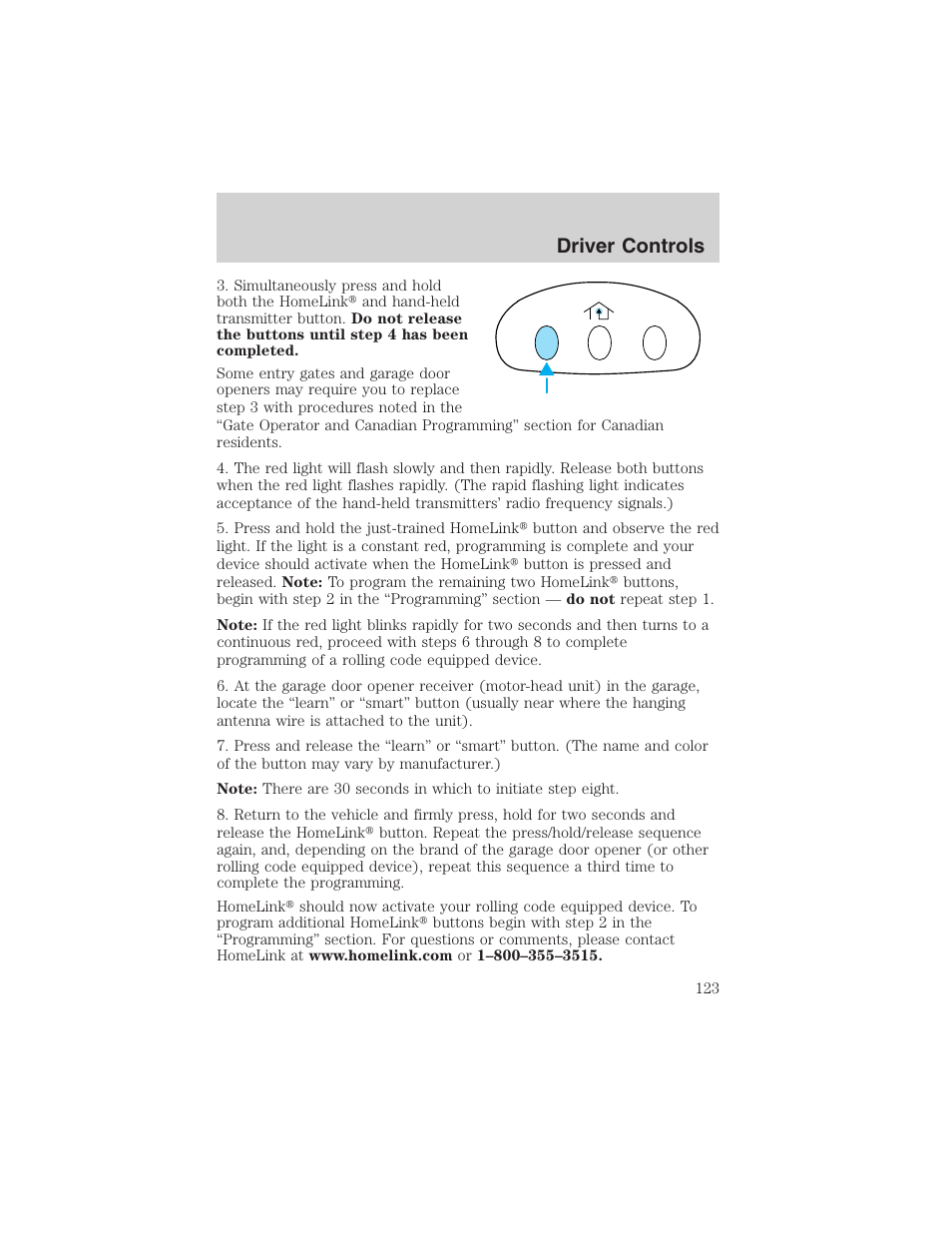 Driver controls | FORD 2003 Expedition v.3 User Manual | Page 123 / 344