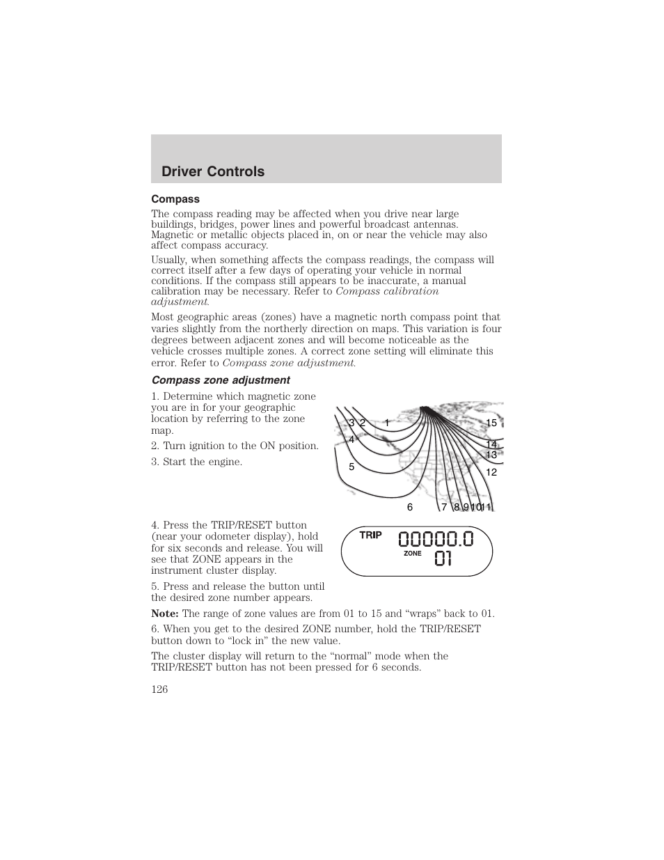 Driver controls | FORD 2003 Expedition v.3 User Manual | Page 126 / 344