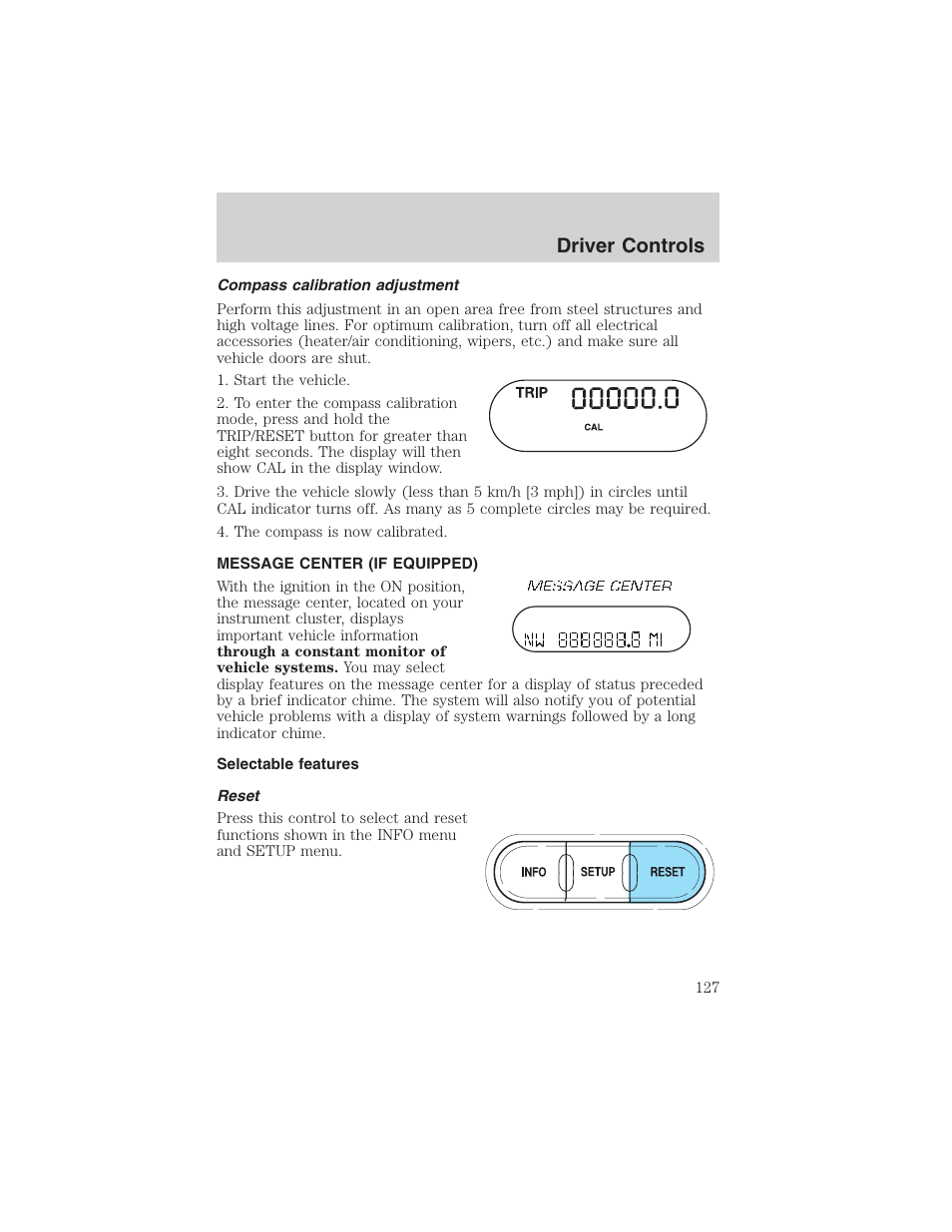 Driver controls | FORD 2003 Expedition v.3 User Manual | Page 127 / 344