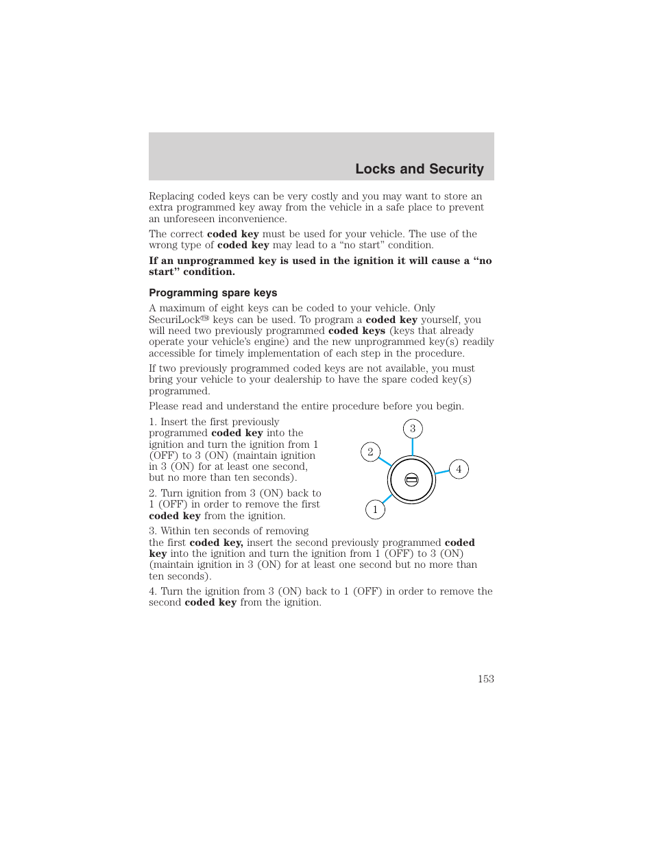 Locks and security | FORD 2003 Expedition v.3 User Manual | Page 153 / 344