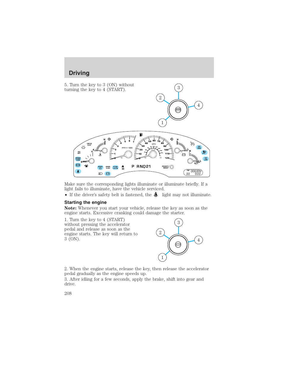 Driving | FORD 2003 Expedition v.3 User Manual | Page 208 / 344