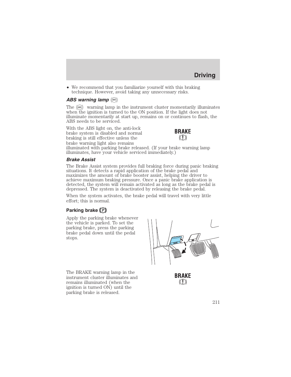 Driving | FORD 2003 Expedition v.3 User Manual | Page 211 / 344