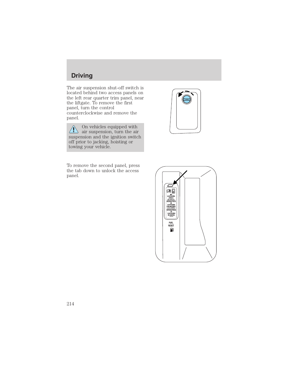 Driving | FORD 2003 Expedition v.3 User Manual | Page 214 / 344