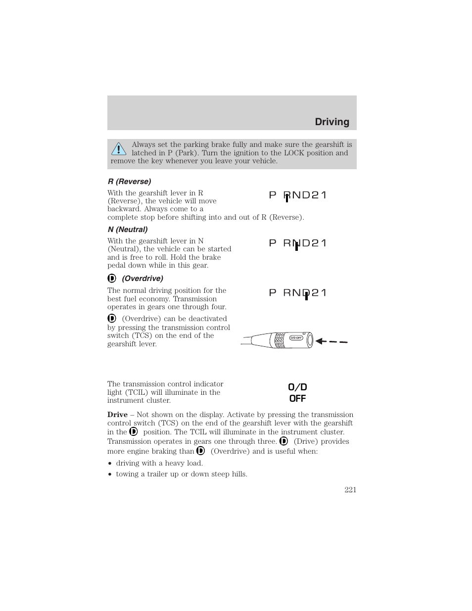 Driving | FORD 2003 Expedition v.3 User Manual | Page 221 / 344