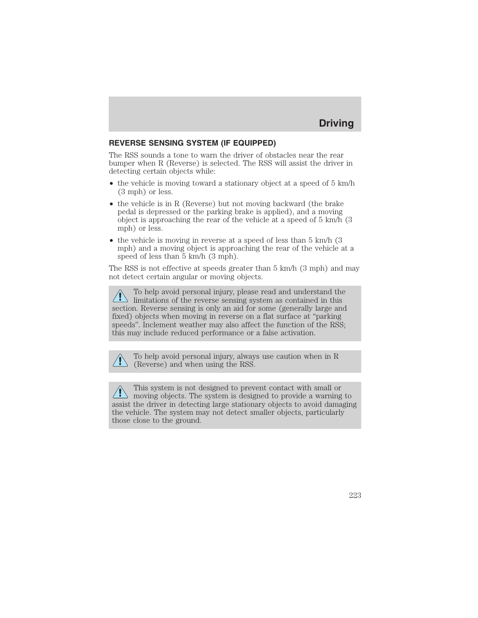 Driving | FORD 2003 Expedition v.3 User Manual | Page 223 / 344