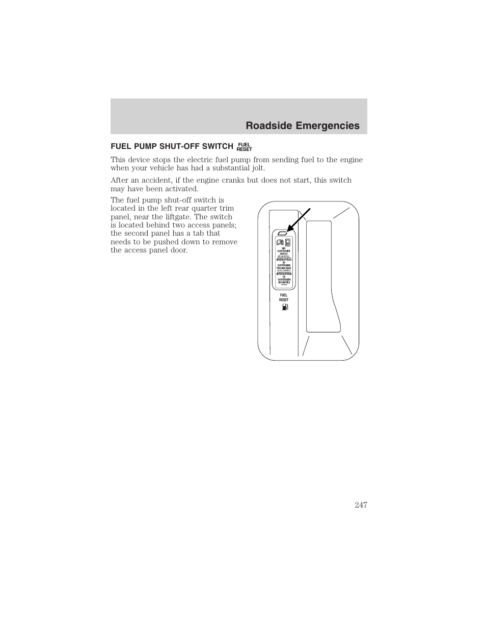 Roadside emergencies | FORD 2003 Expedition v.3 User Manual | Page 247 / 344