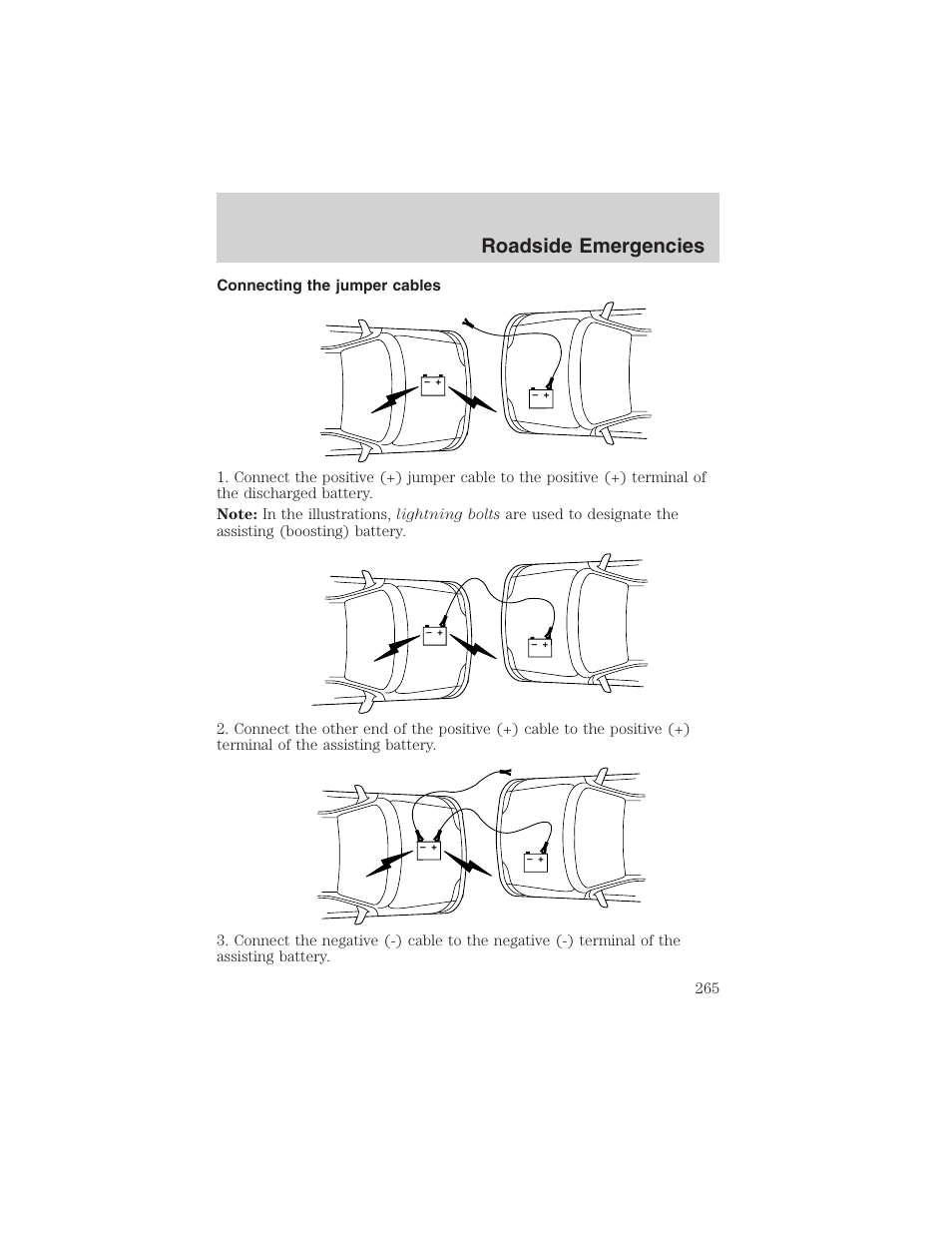 Roadside emergencies | FORD 2003 Expedition v.3 User Manual | Page 265 / 344