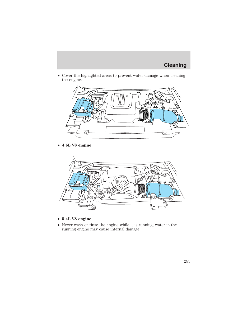 Cleaning | FORD 2003 Expedition v.3 User Manual | Page 283 / 344