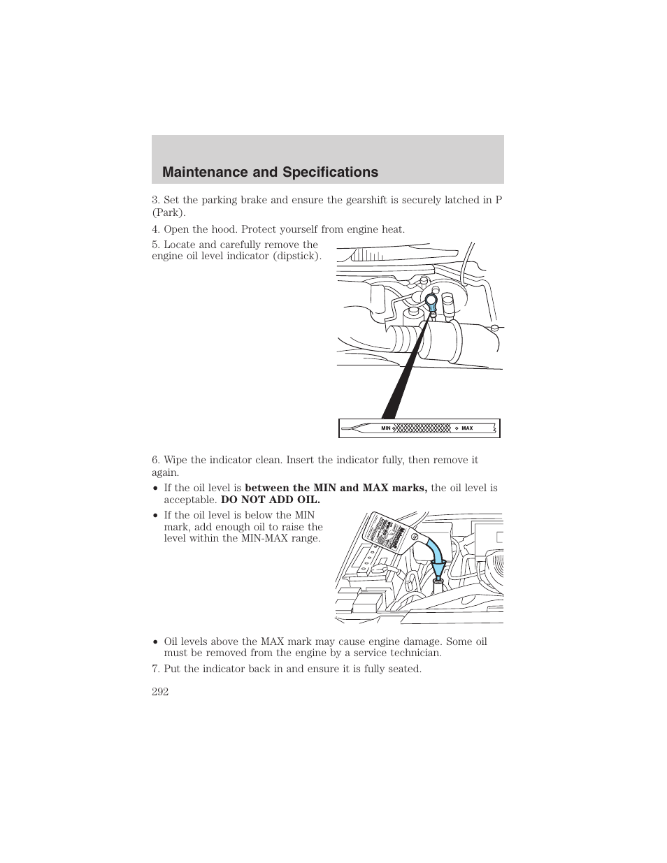 Maintenance and specifications | FORD 2003 Expedition v.3 User Manual | Page 292 / 344