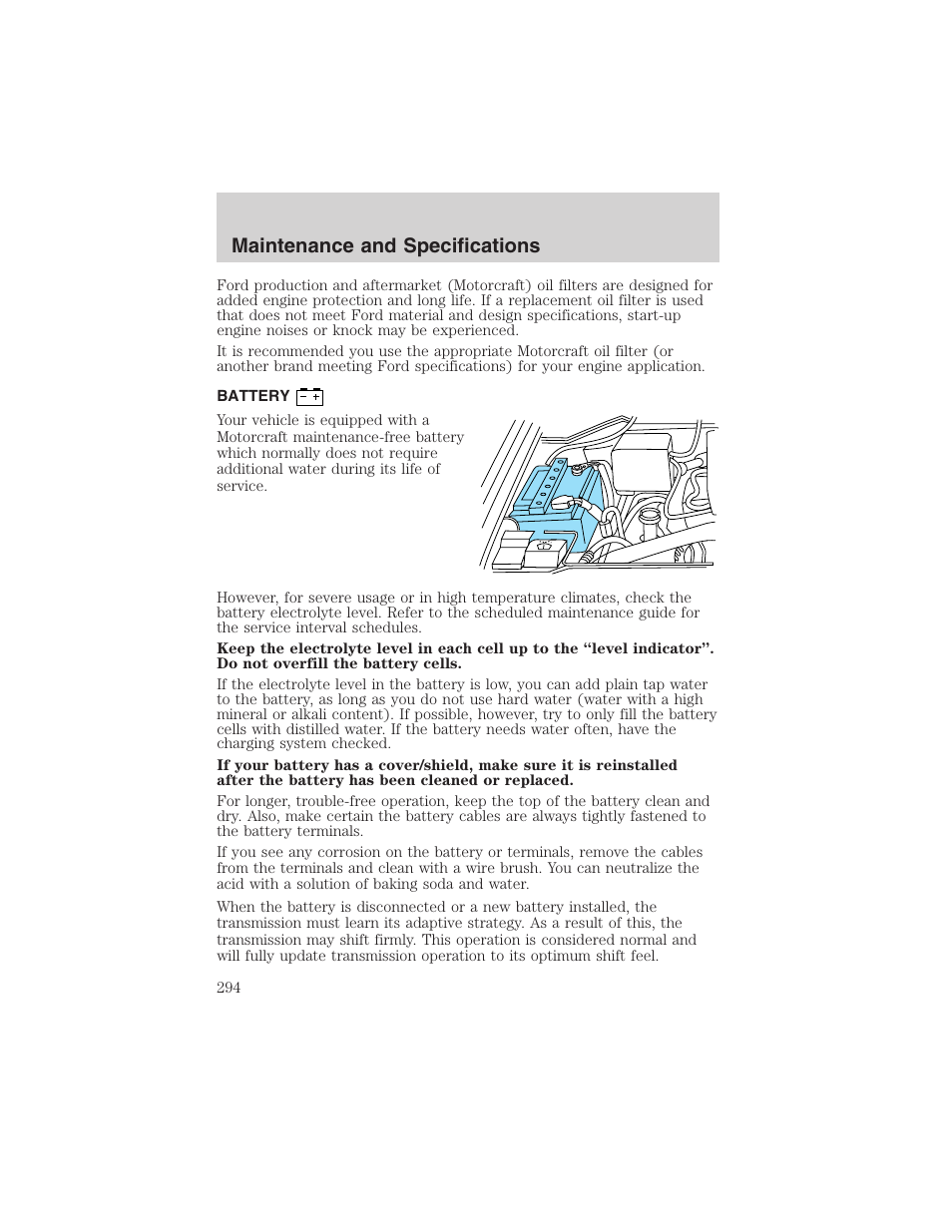 Maintenance and specifications | FORD 2003 Expedition v.3 User Manual | Page 294 / 344