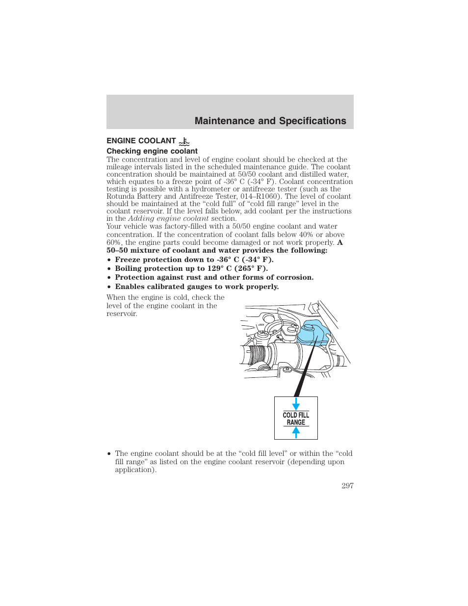 Maintenance and specifications | FORD 2003 Expedition v.3 User Manual | Page 297 / 344