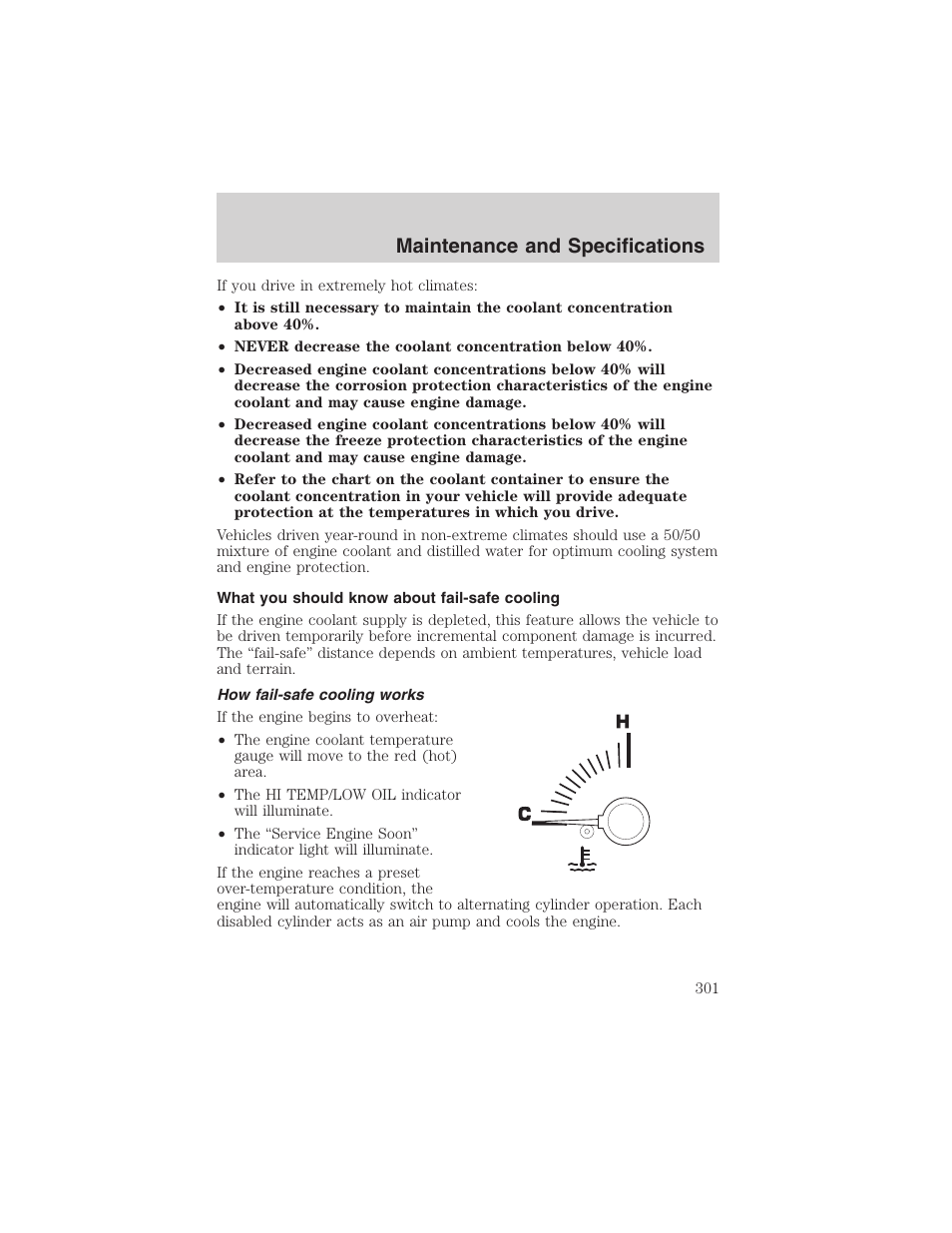 Maintenance and specifications | FORD 2003 Expedition v.3 User Manual | Page 301 / 344