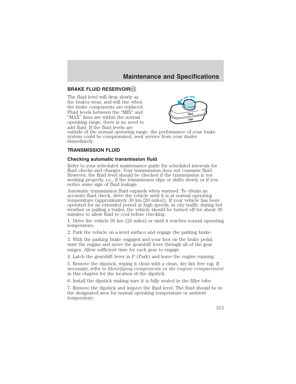 Maintenance and specifications | FORD 2003 Expedition v.3 User Manual | Page 313 / 344