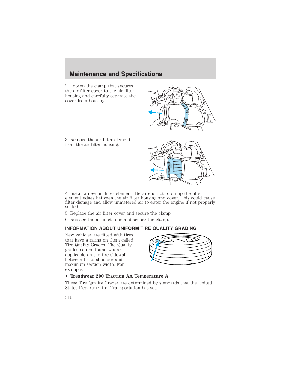 Maintenance and specifications | FORD 2003 Expedition v.3 User Manual | Page 316 / 344