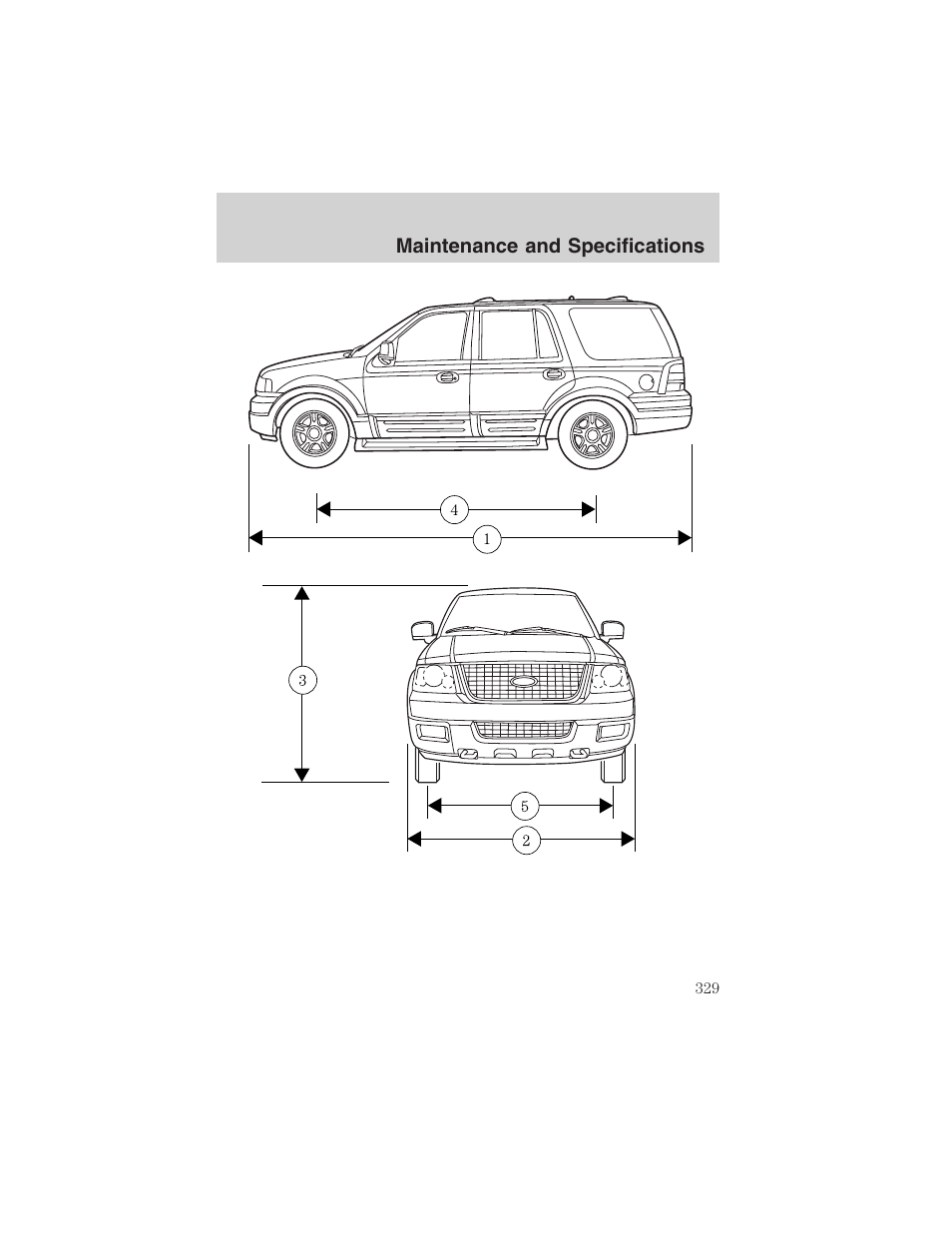 Maintenance and specifications | FORD 2003 Expedition v.3 User Manual | Page 329 / 344