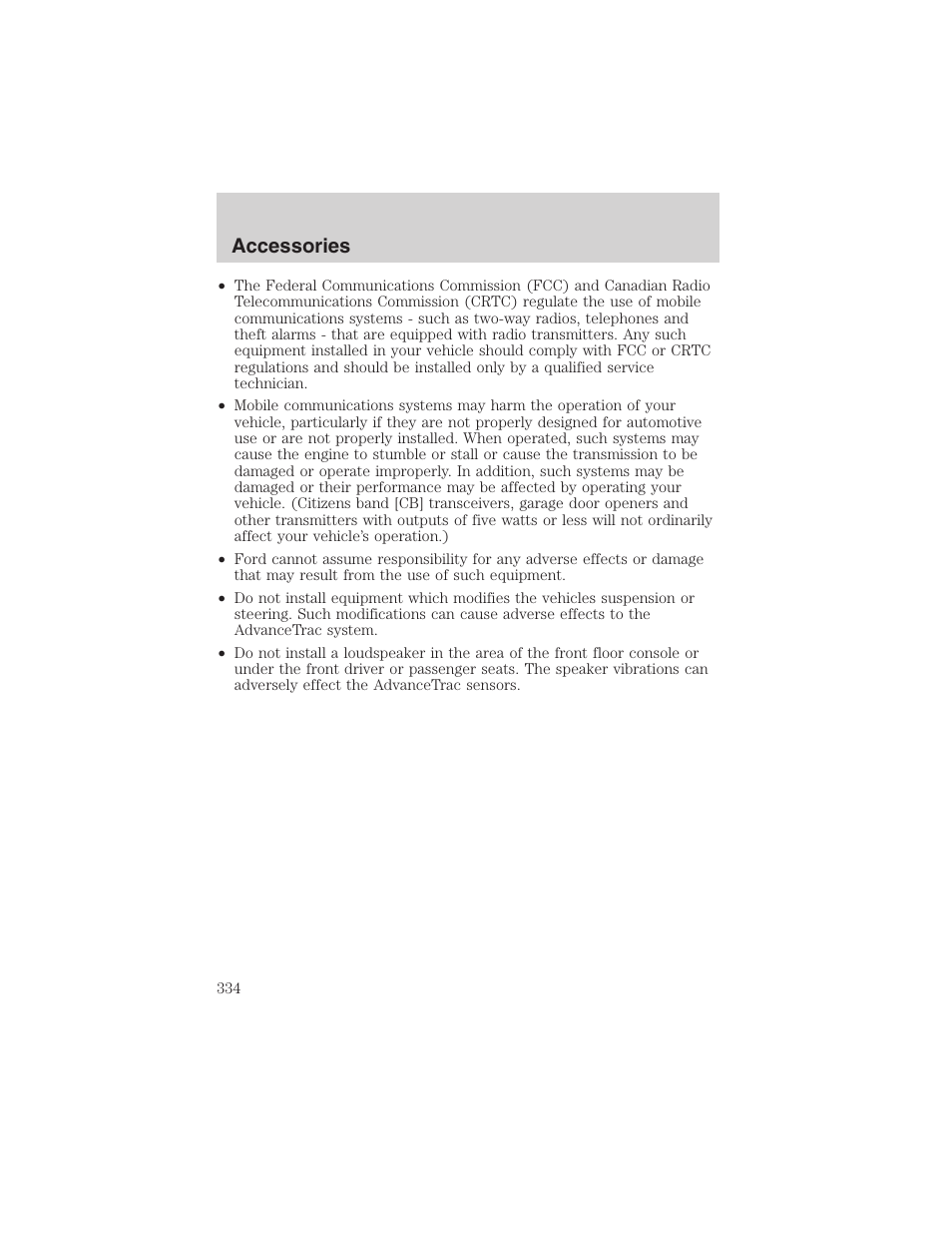 Accessories | FORD 2003 Expedition v.3 User Manual | Page 334 / 344