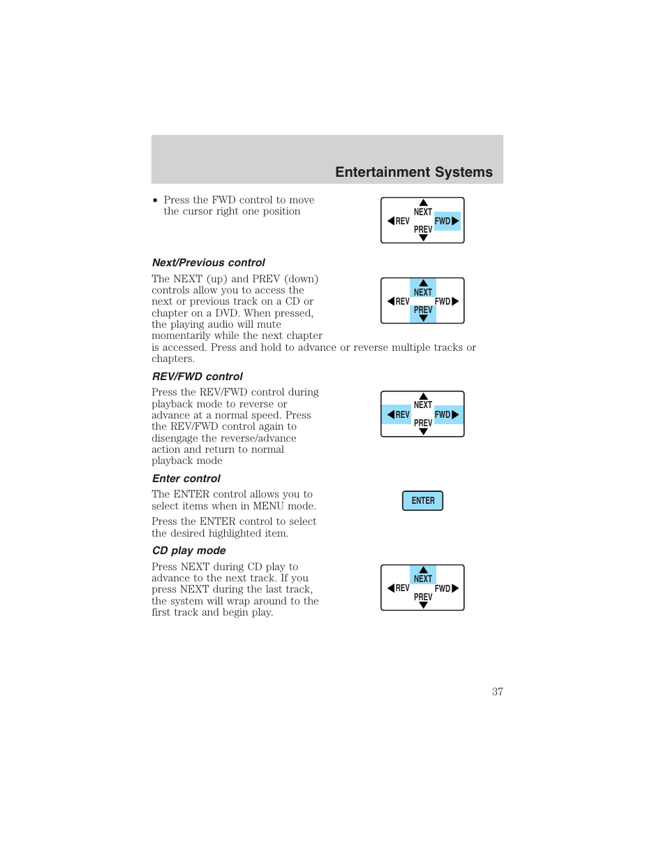 Entertainment systems | FORD 2003 Expedition v.3 User Manual | Page 37 / 344