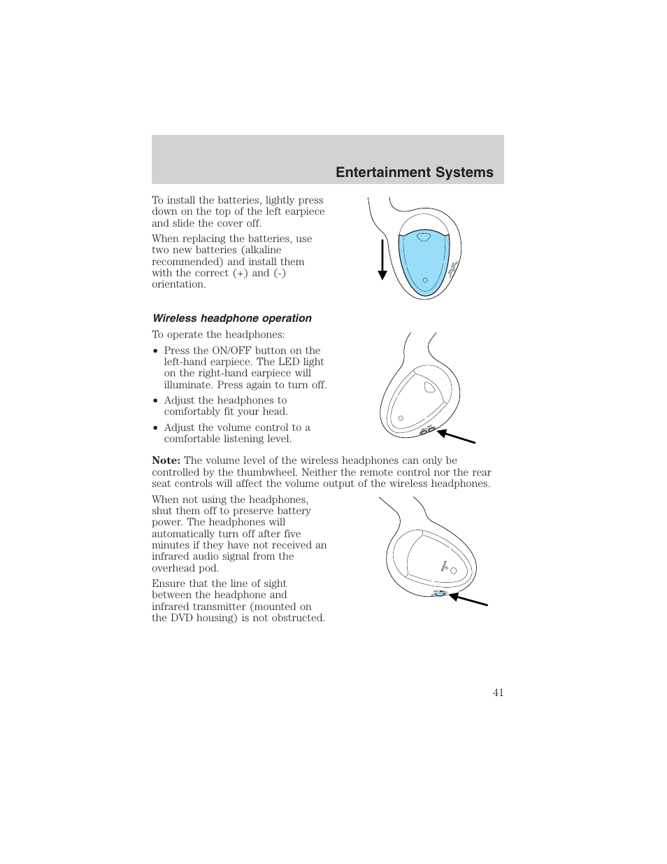 Entertainment systems | FORD 2003 Expedition v.3 User Manual | Page 41 / 344