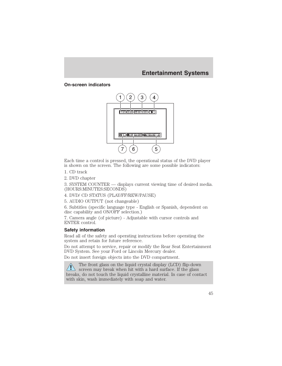 Entertainment systems | FORD 2003 Expedition v.3 User Manual | Page 45 / 344