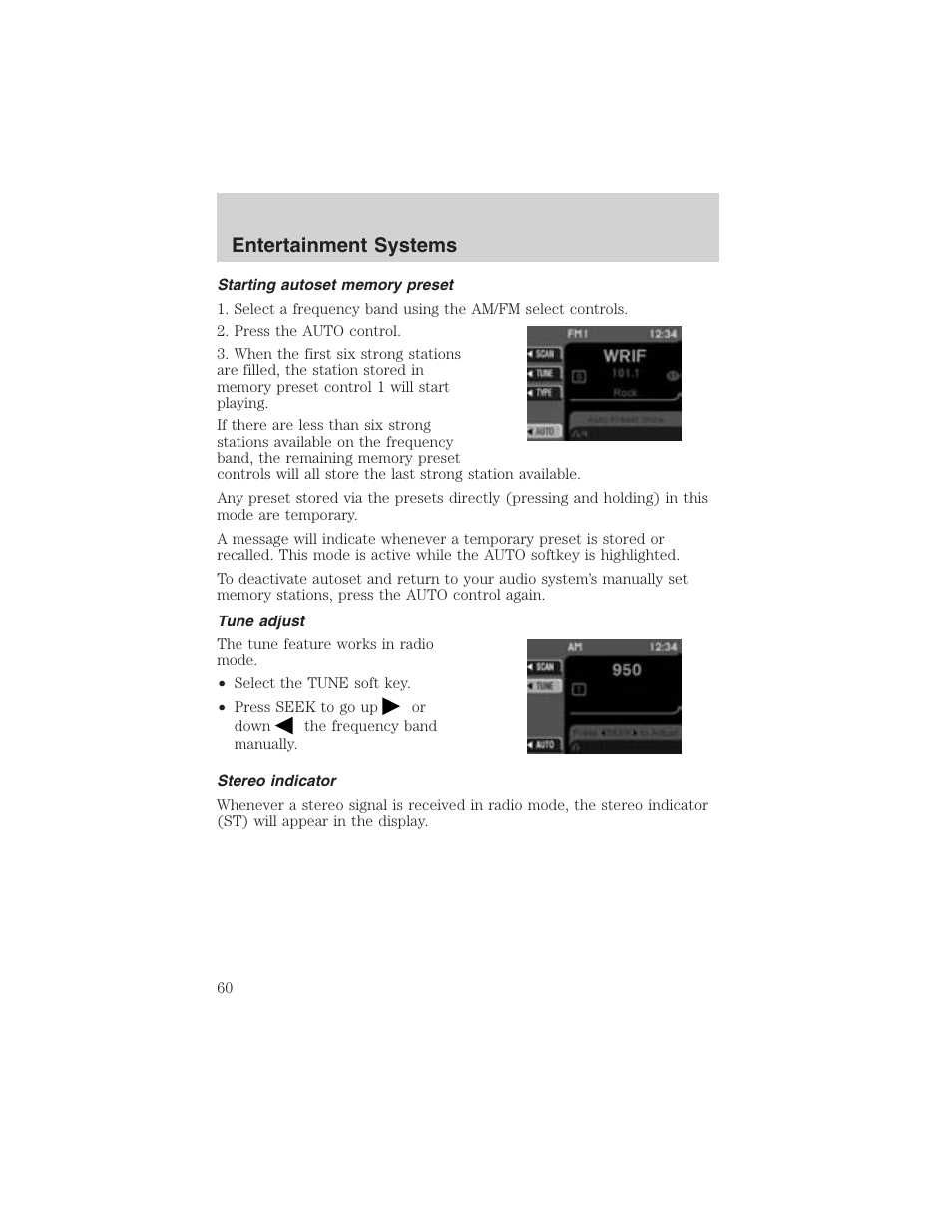 Entertainment systems | FORD 2003 Expedition v.3 User Manual | Page 60 / 344