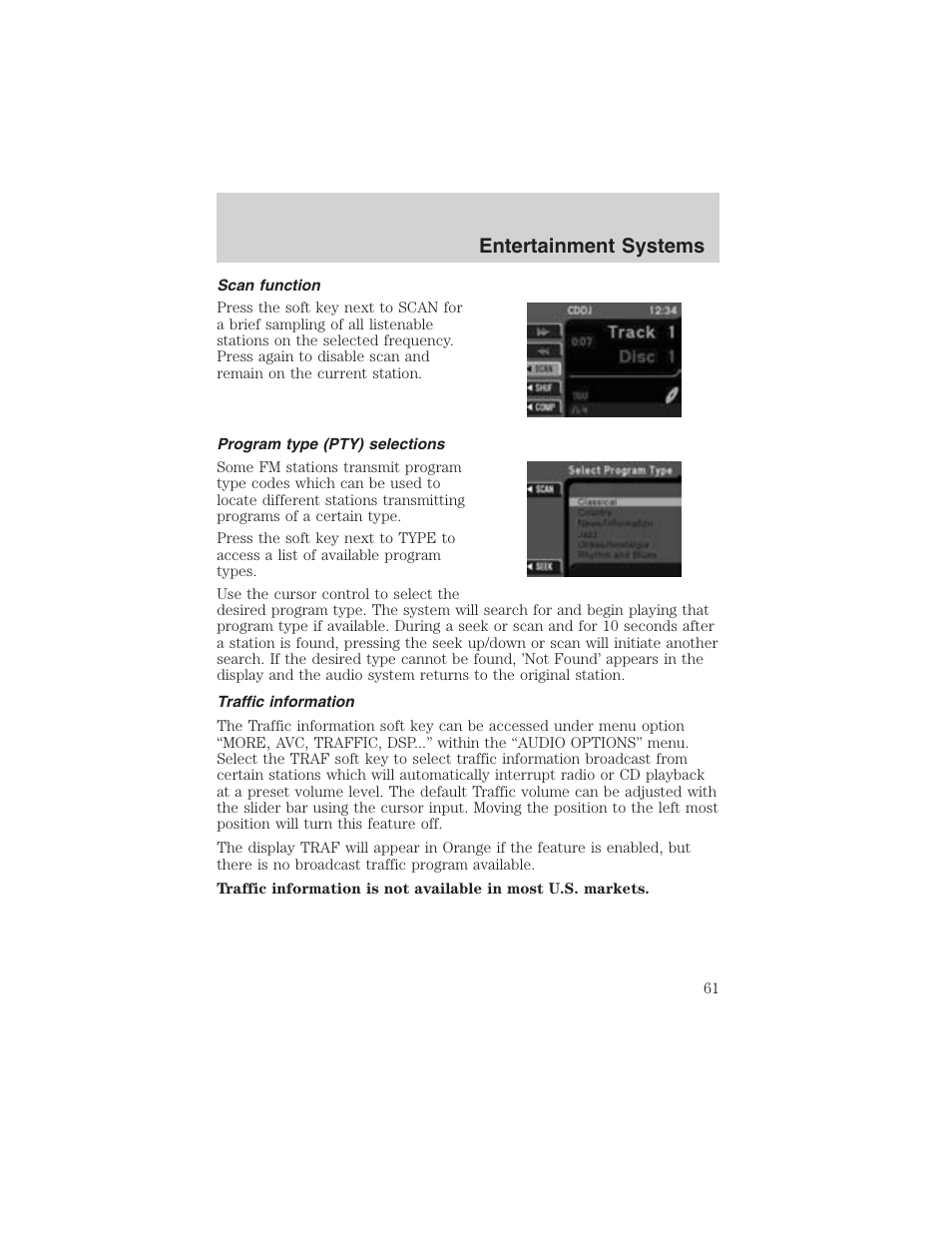 Entertainment systems | FORD 2003 Expedition v.3 User Manual | Page 61 / 344