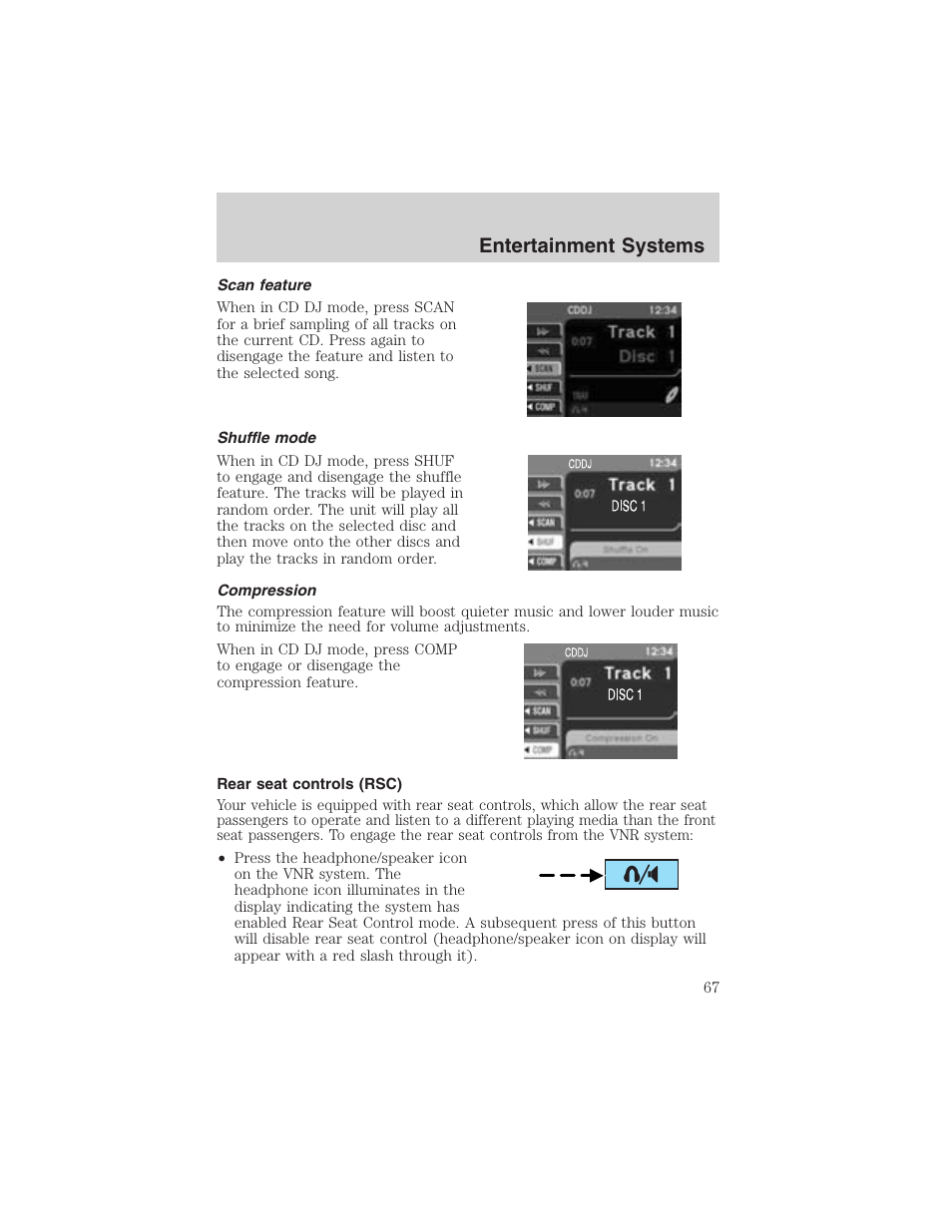 Entertainment systems | FORD 2003 Expedition v.3 User Manual | Page 67 / 344