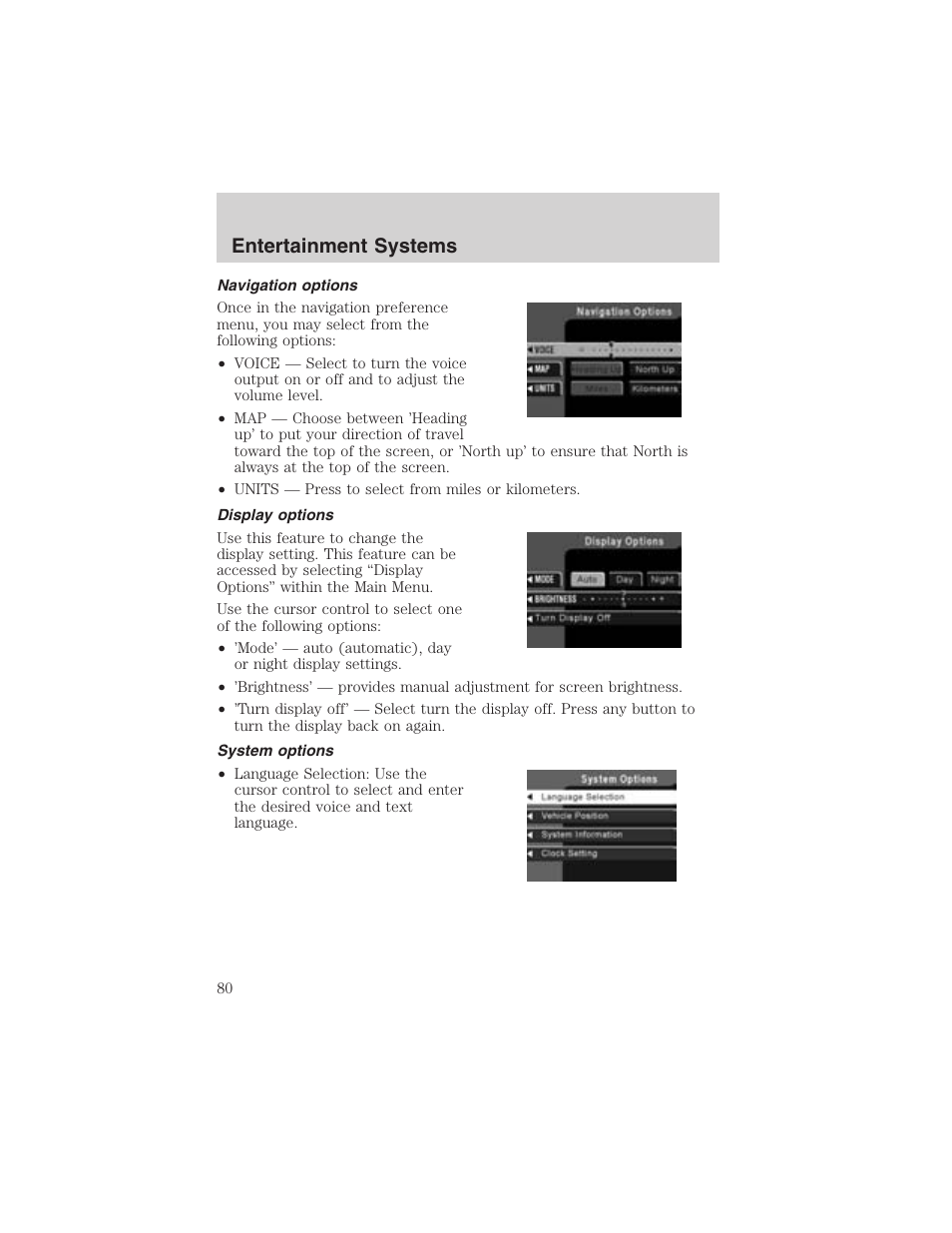 Entertainment systems | FORD 2003 Expedition v.3 User Manual | Page 80 / 344