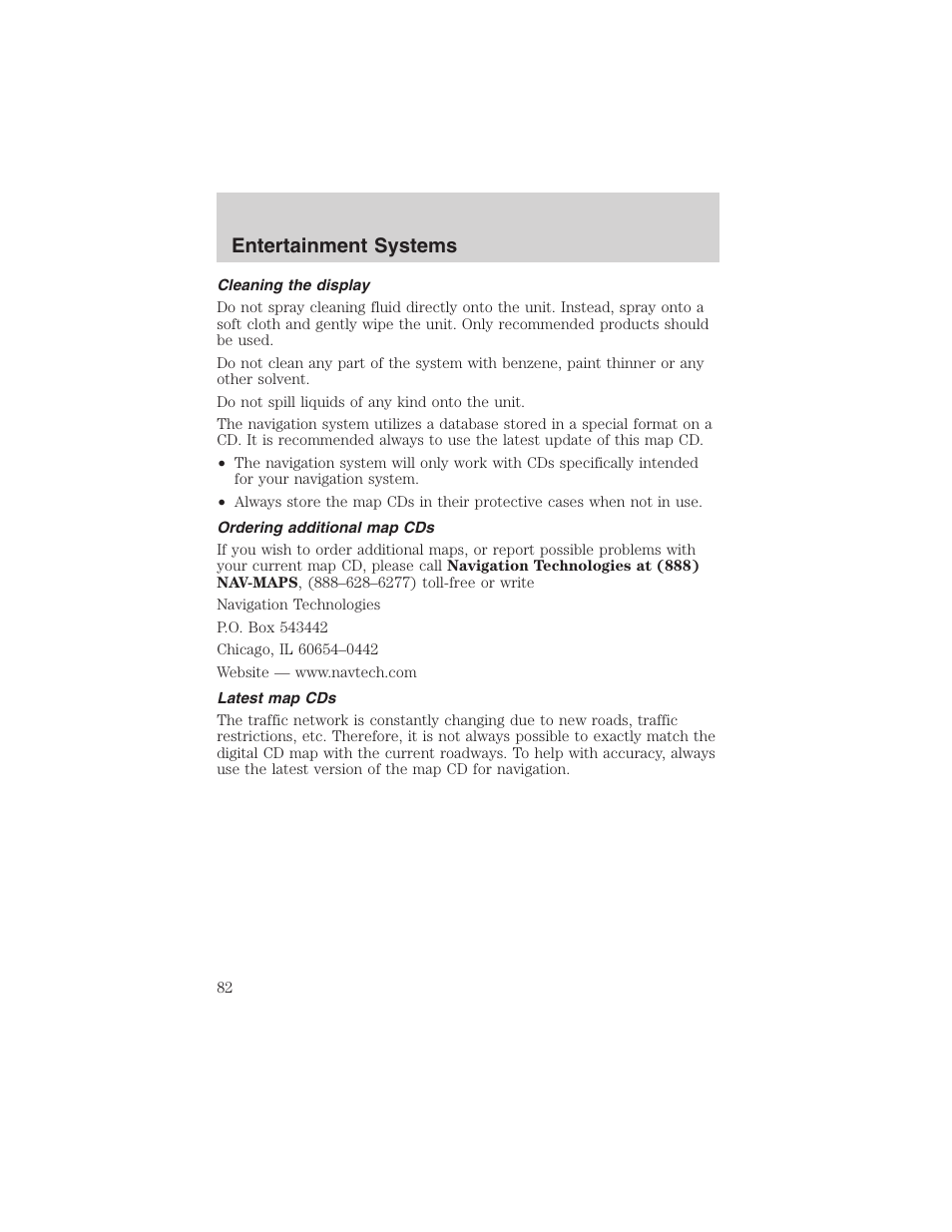 Entertainment systems | FORD 2003 Expedition v.3 User Manual | Page 82 / 344