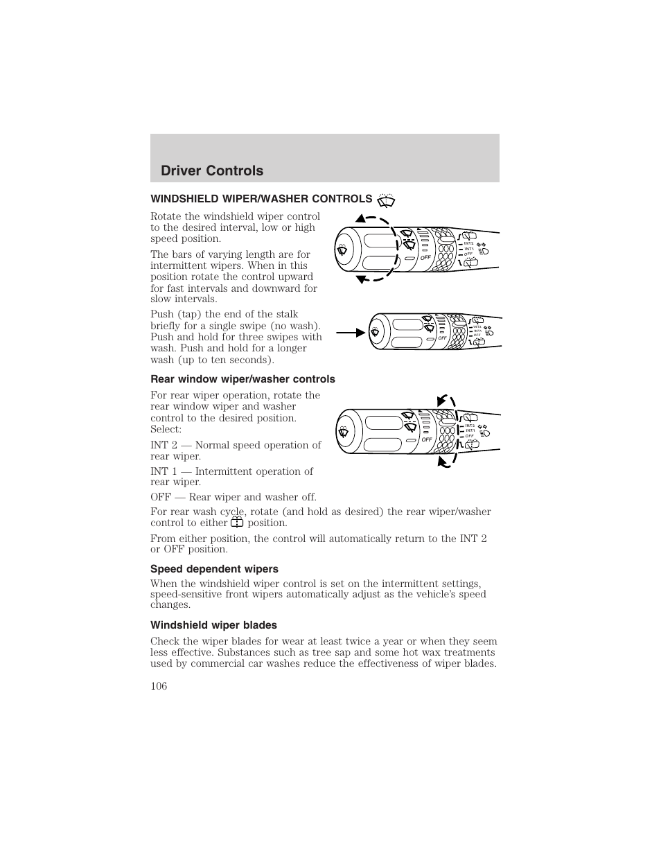 Driver controls | FORD 2003 Expedition v.4 User Manual | Page 106 / 344