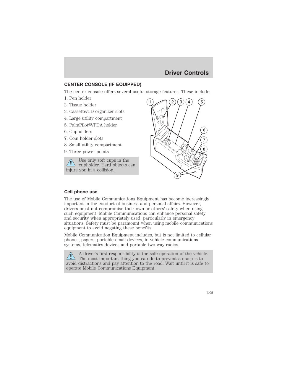 Driver controls | FORD 2003 Expedition v.4 User Manual | Page 139 / 344