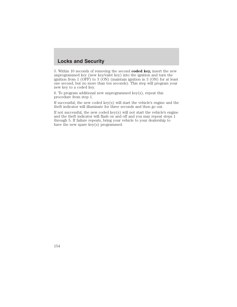 Locks and security | FORD 2003 Expedition v.4 User Manual | Page 154 / 344