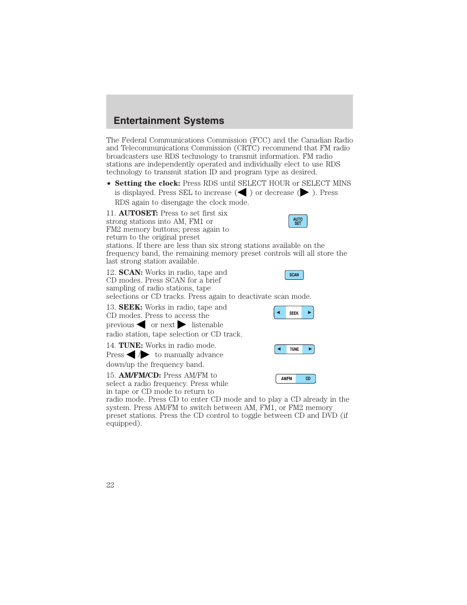Entertainment systems | FORD 2003 Expedition v.4 User Manual | Page 22 / 344