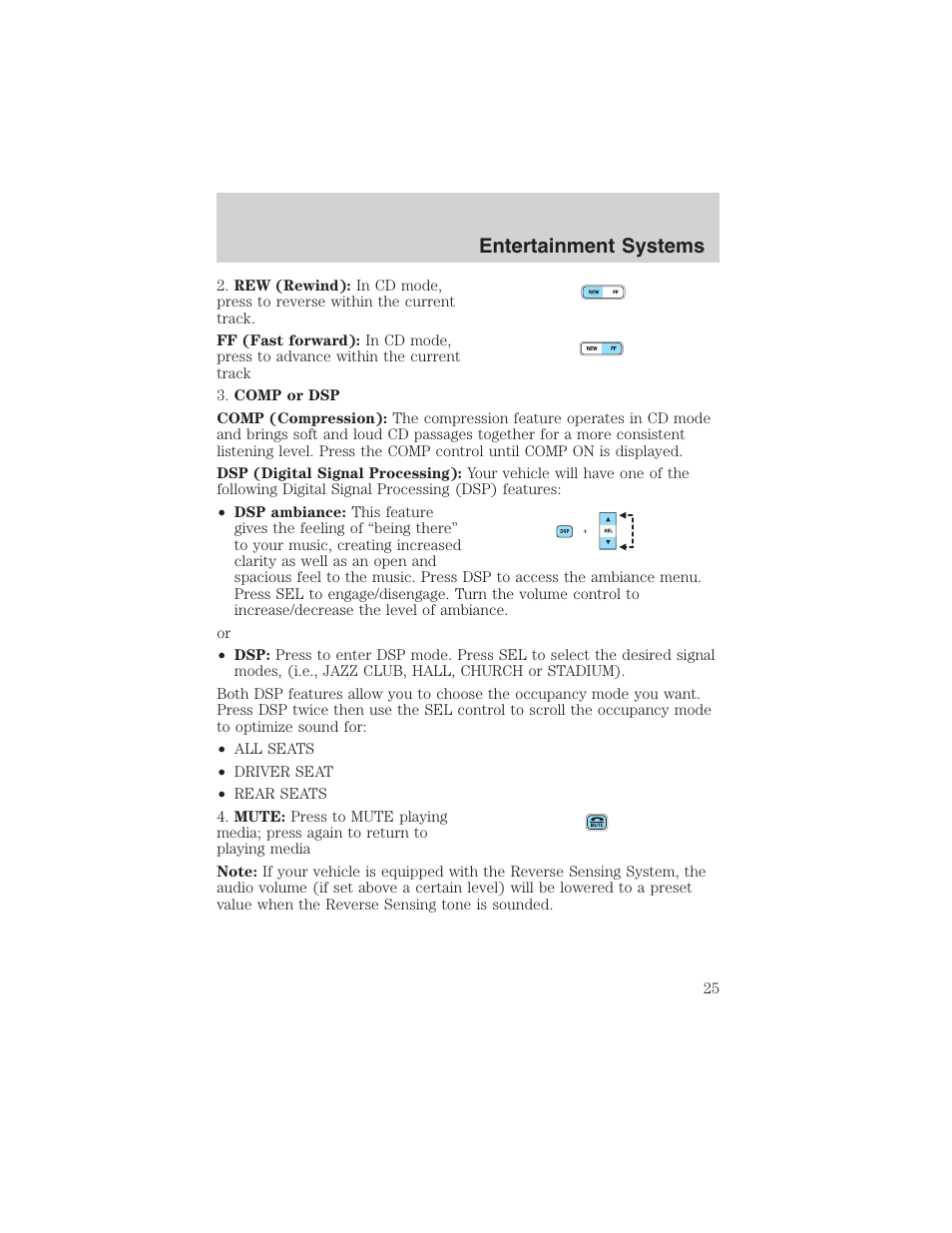 Entertainment systems | FORD 2003 Expedition v.4 User Manual | Page 25 / 344