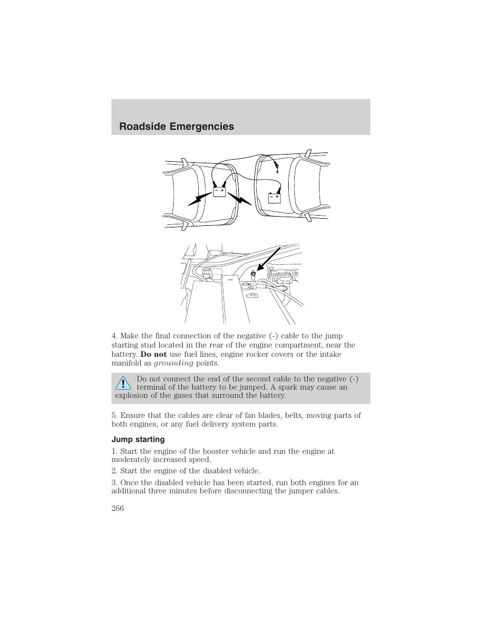 Roadside emergencies | FORD 2003 Expedition v.4 User Manual | Page 266 / 344