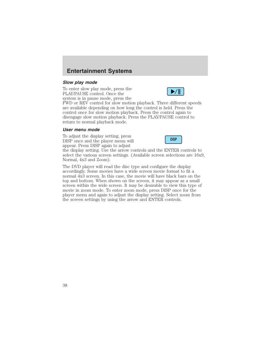 Entertainment systems | FORD 2003 Expedition v.4 User Manual | Page 38 / 344