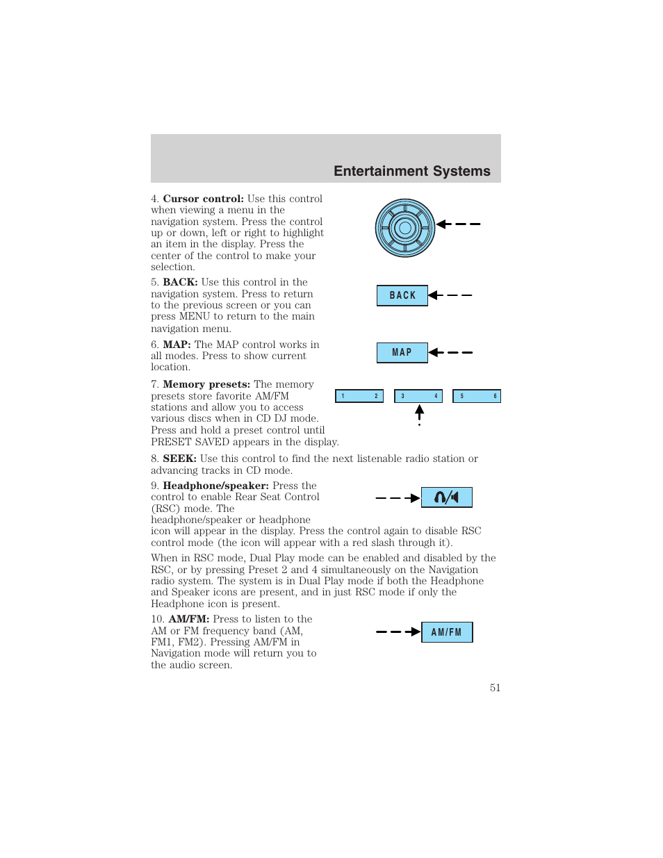 Entertainment systems | FORD 2003 Expedition v.4 User Manual | Page 51 / 344