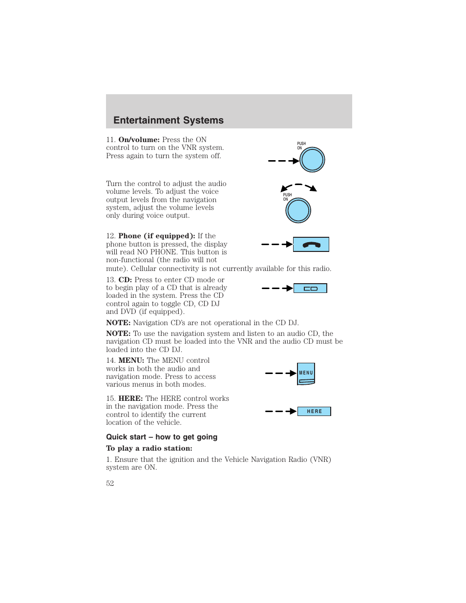 Entertainment systems | FORD 2003 Expedition v.4 User Manual | Page 52 / 344