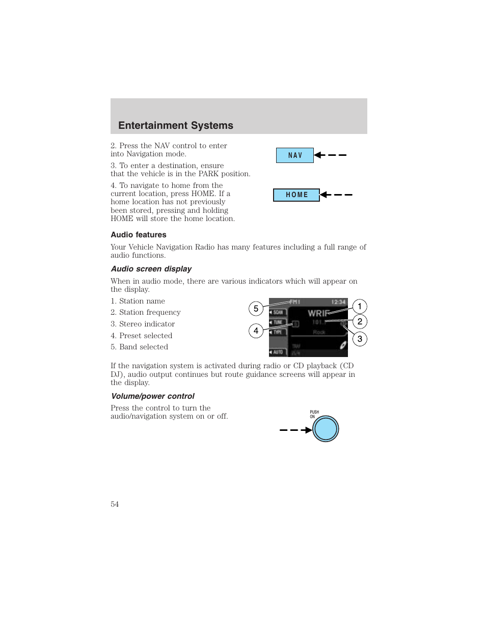 Entertainment systems | FORD 2003 Expedition v.4 User Manual | Page 54 / 344