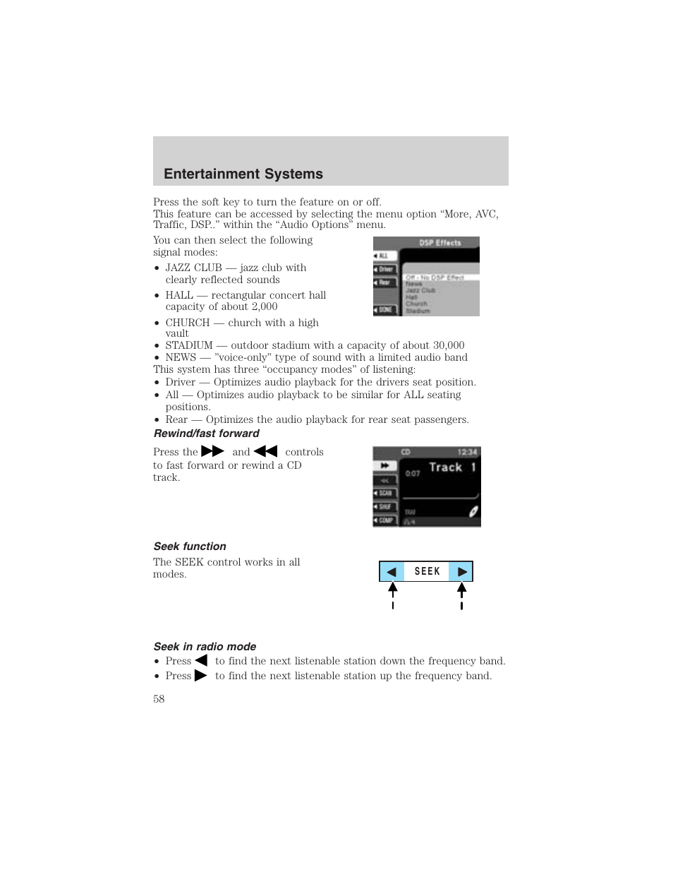 Entertainment systems | FORD 2003 Expedition v.4 User Manual | Page 58 / 344