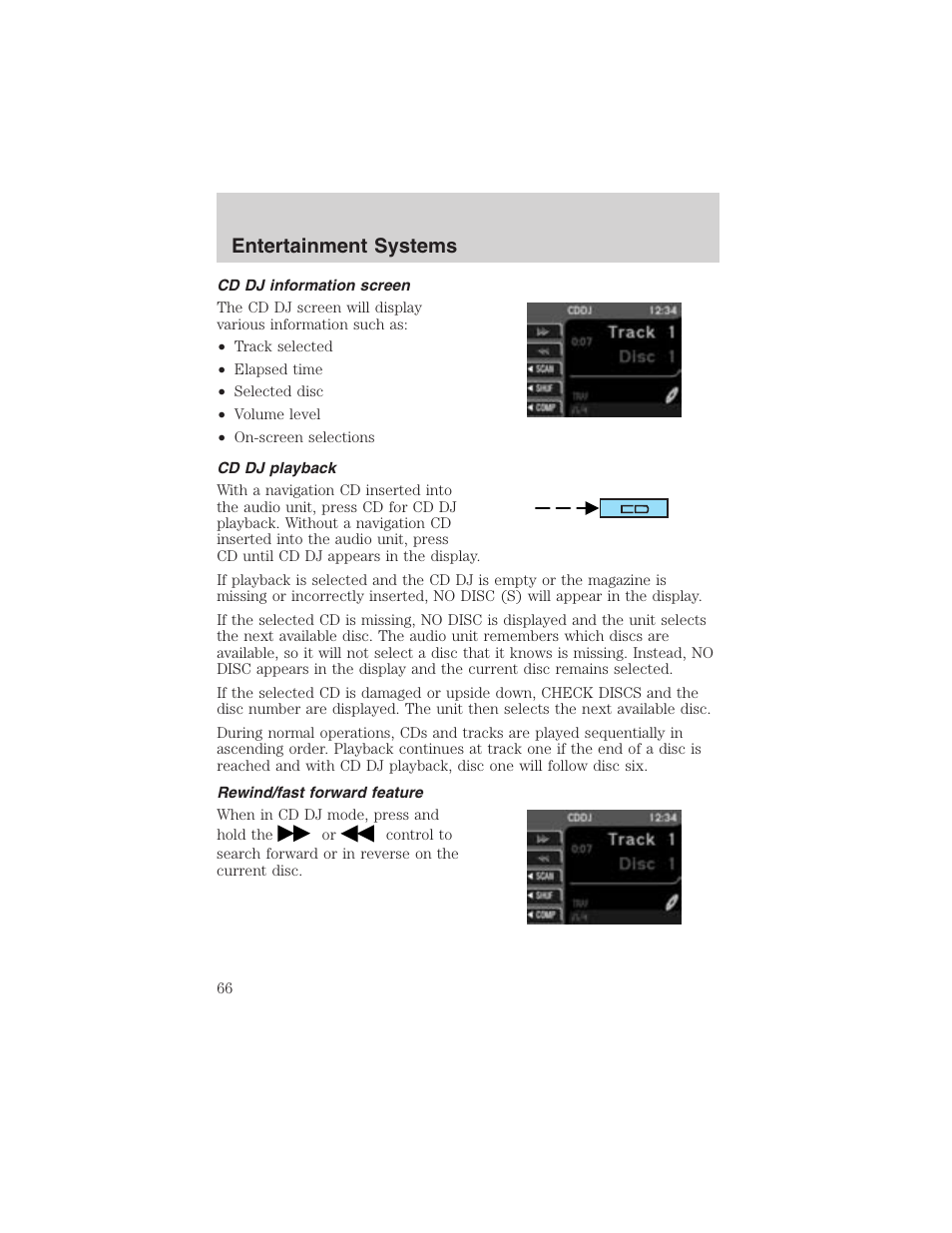 Entertainment systems | FORD 2003 Expedition v.4 User Manual | Page 66 / 344