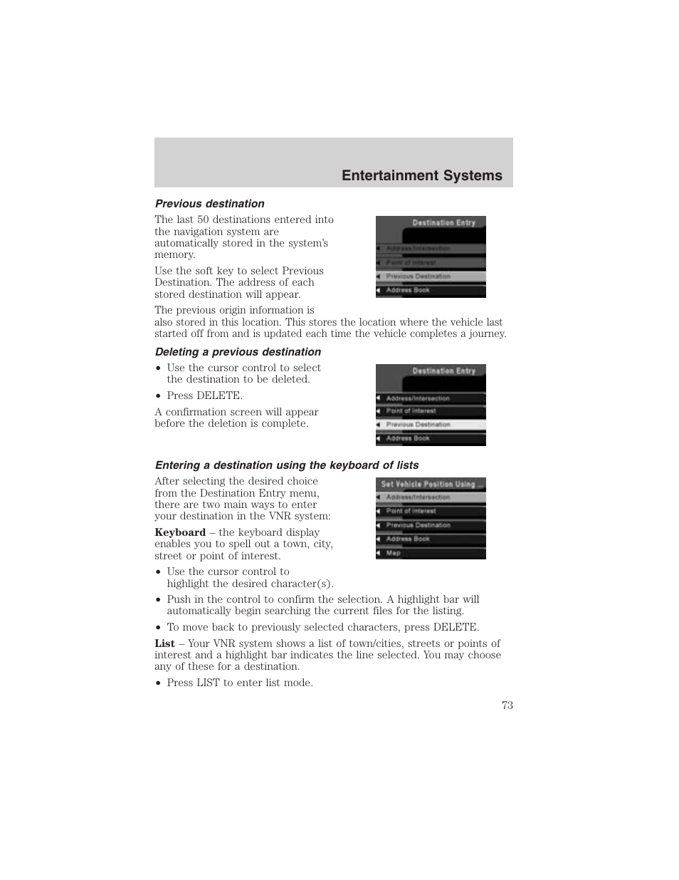 Entertainment systems | FORD 2003 Expedition v.4 User Manual | Page 73 / 344