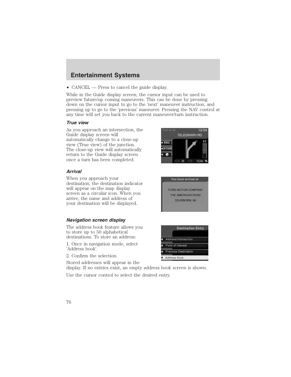 Entertainment systems | FORD 2003 Expedition v.4 User Manual | Page 76 / 344