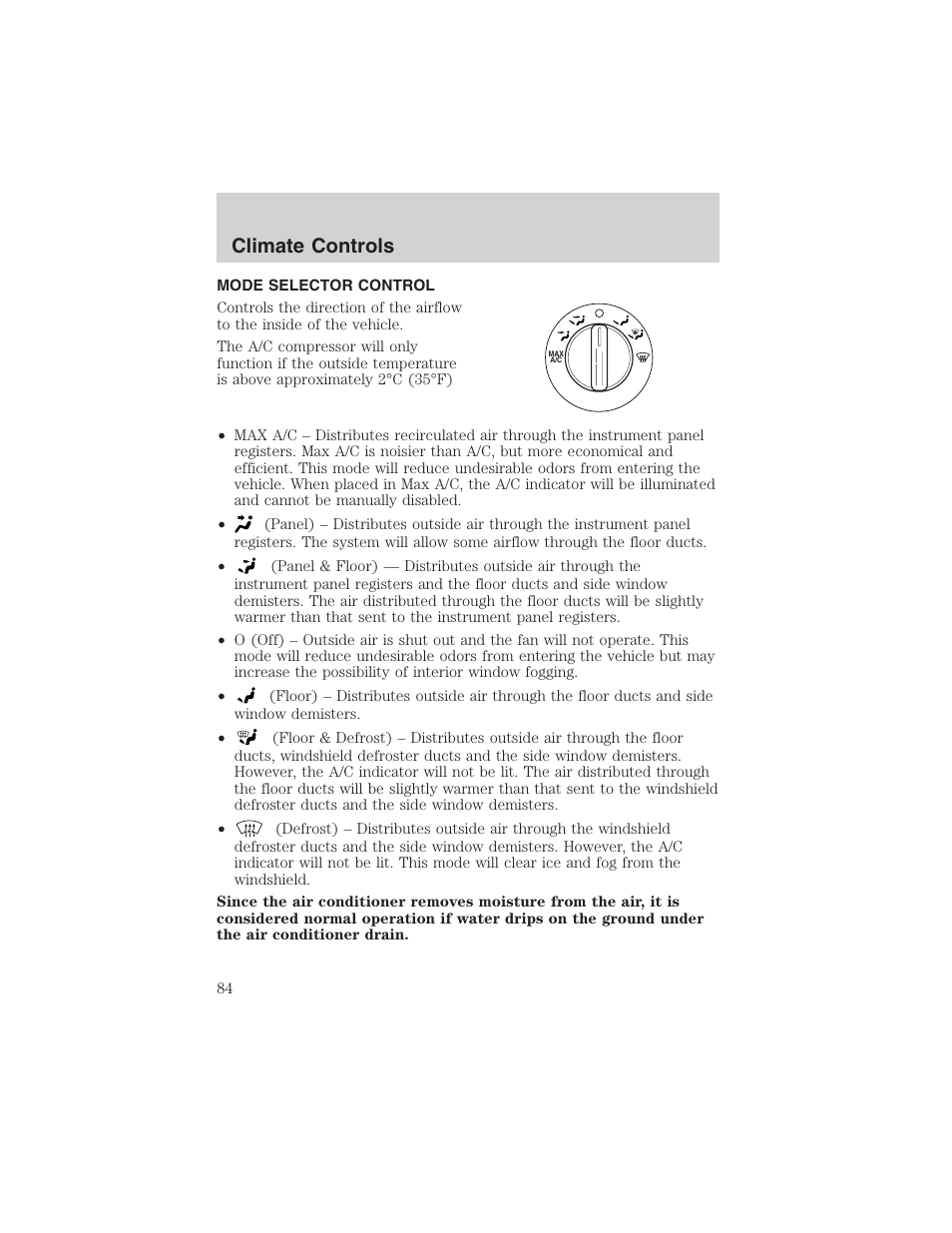 Climate controls | FORD 2003 Expedition v.4 User Manual | Page 84 / 344