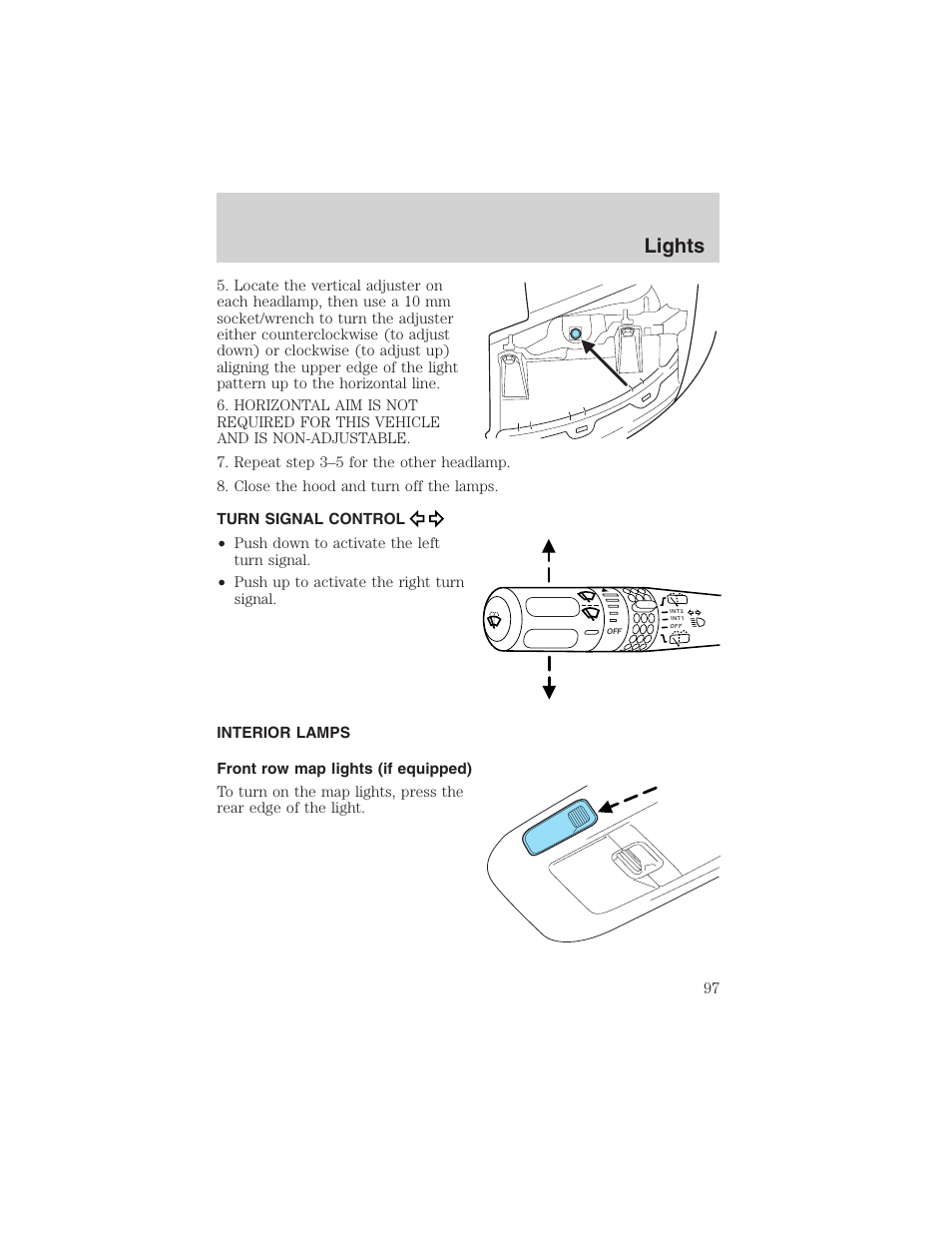 Lights | FORD 2003 Expedition v.4 User Manual | Page 97 / 344