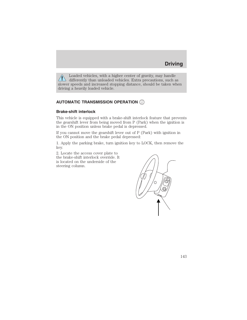 Driving | FORD 2003 Explorer v.1 User Manual | Page 143 / 272